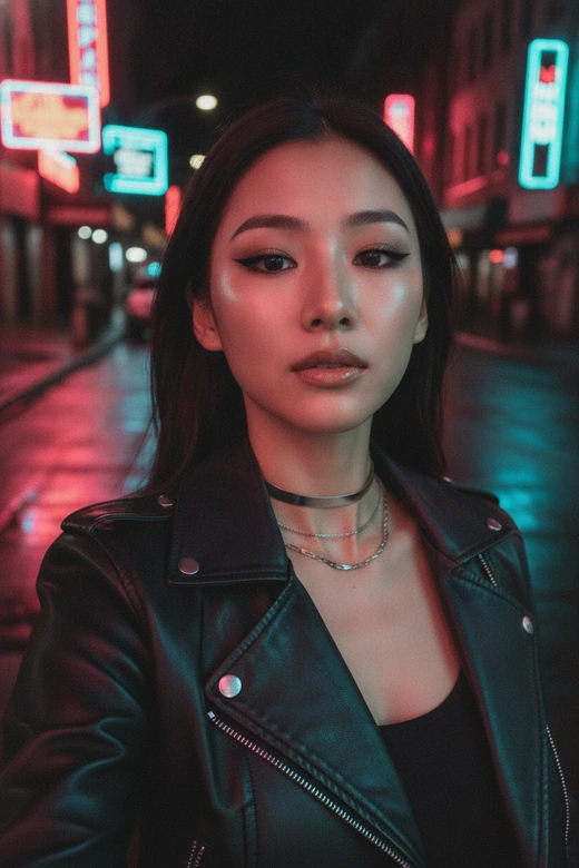 Create a neon baddie filter look from an uploaded selfie