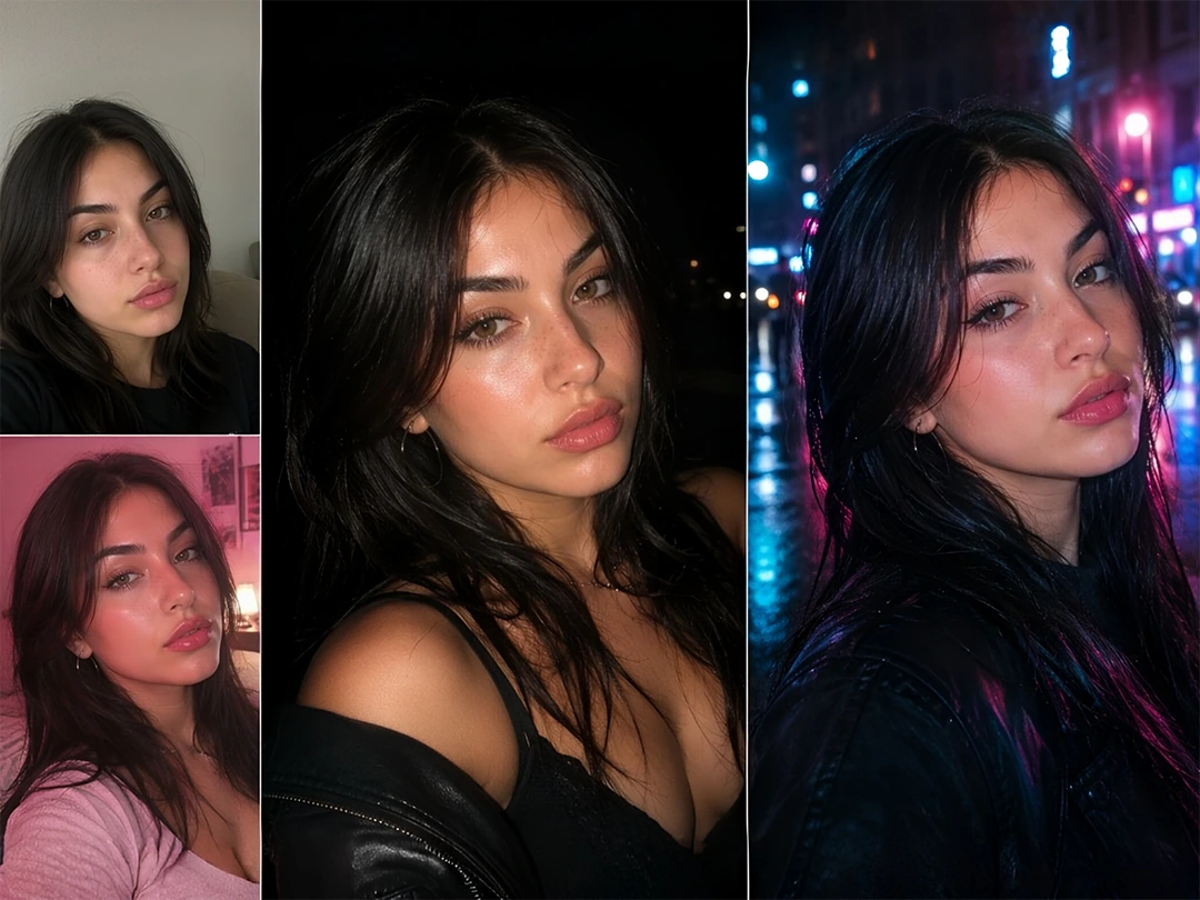 Create baddie filter looks with flash and color mood changes
