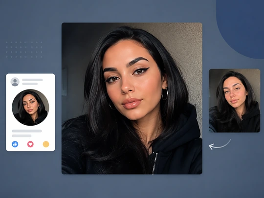 Create a social avatar with confident baddie filter styling