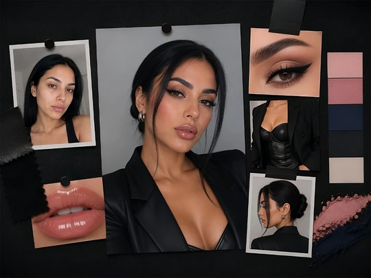 Preview baddie makeup and outfit ideas before a photoshoot