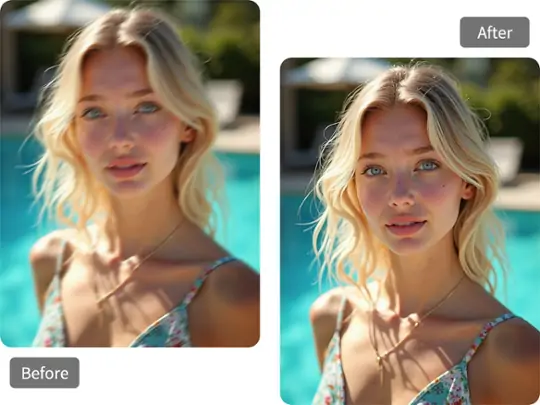 Image quality restoration due to blur caused by phone shake or exposure.