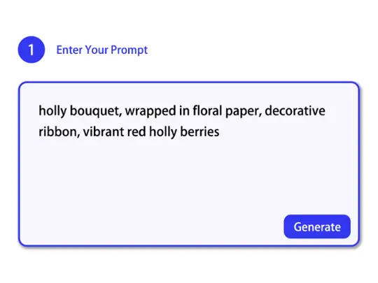 Enter prompt words related to the bouquet.