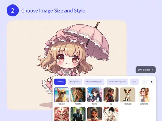 Choose sizes and styles of photo when generating in chibi maker
