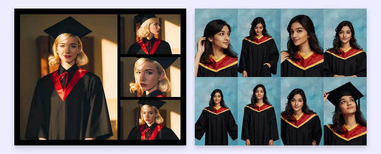 Make a collage for graduation photos