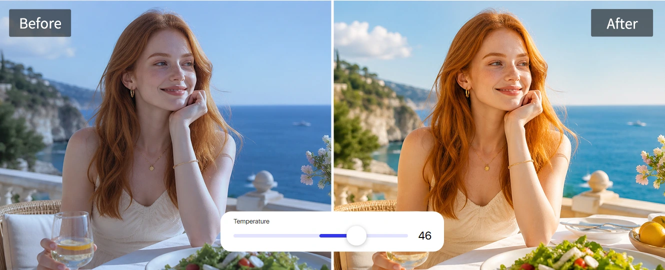 Fix warm or cool color temperature in a photo