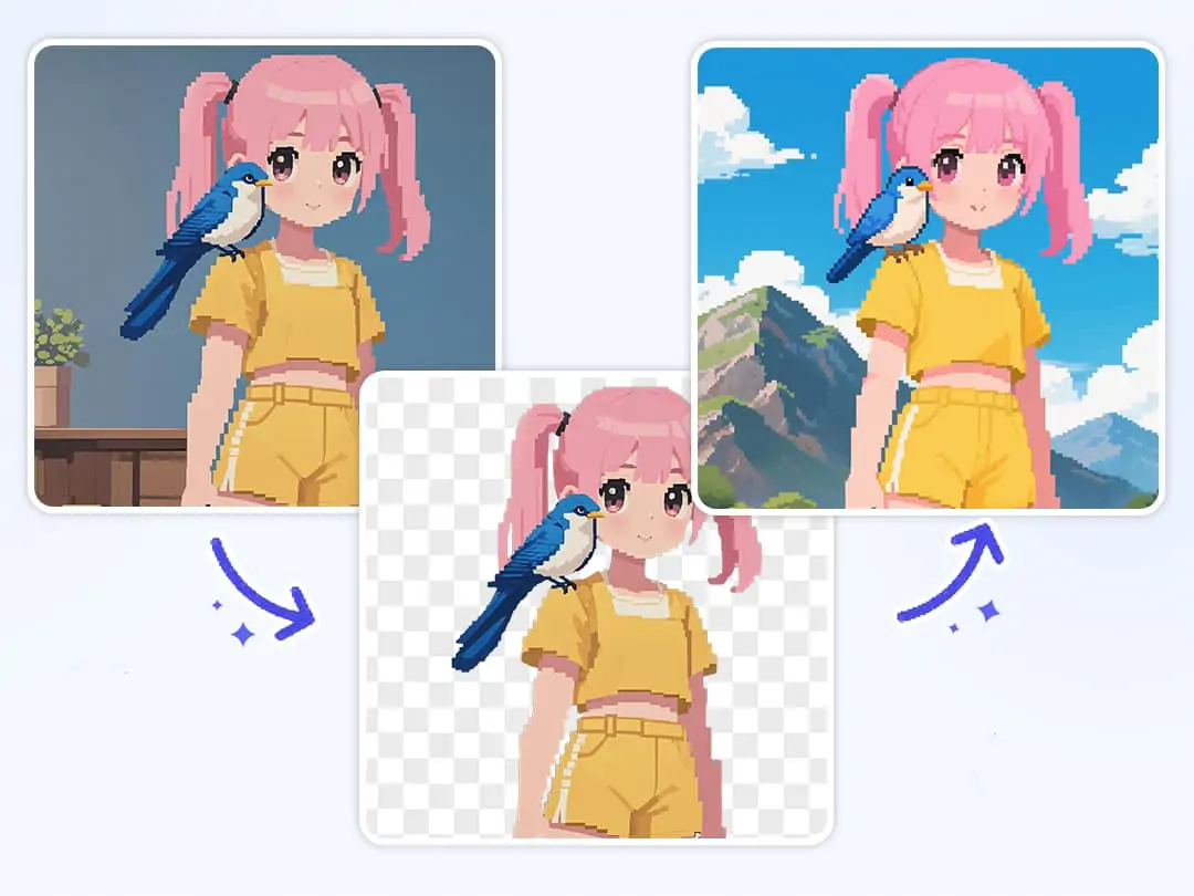 Elimina el fondo de las imágenes de estilo píxel para perfeccionar tu avatar de estilo píxel