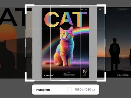 Precision cropping for print and design projects with preset ratios.