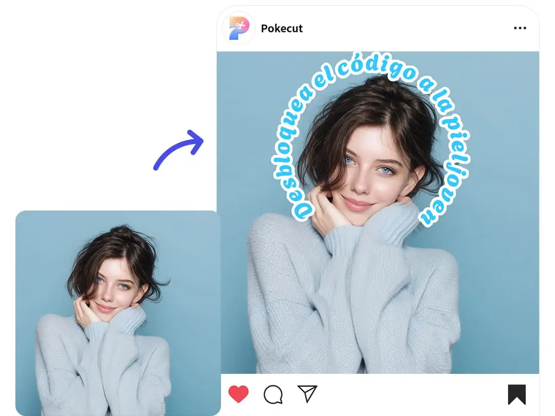 Texto curvo ideal para diseño de redes sociales