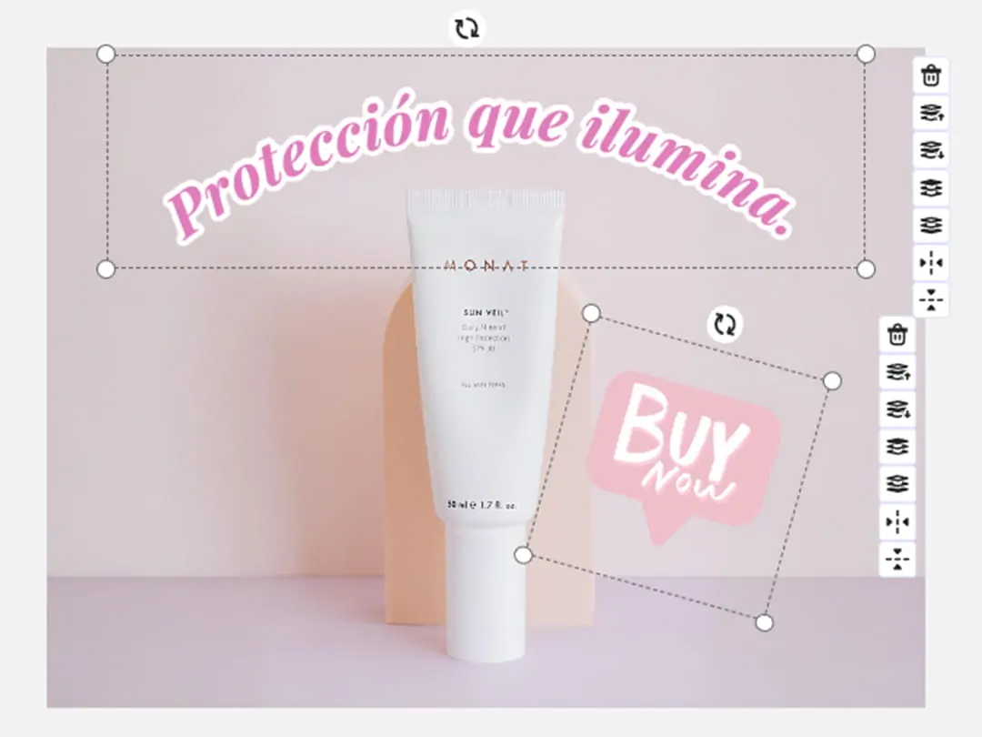 Añade texto curvo y pegatinas creativas a tu diseño