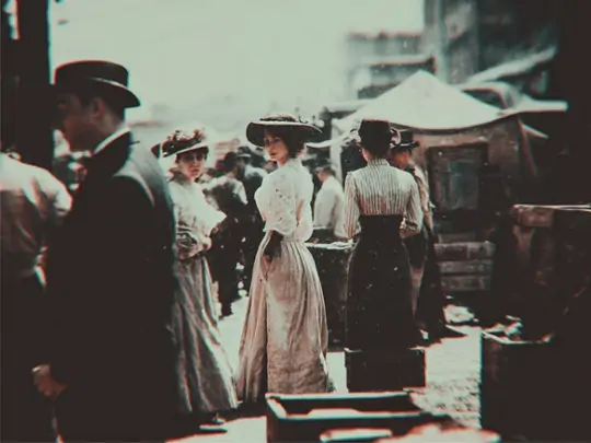 Darkened, desaturated photo with a vintage filter and adjustment sliders, evoking a nostalgic visual style.