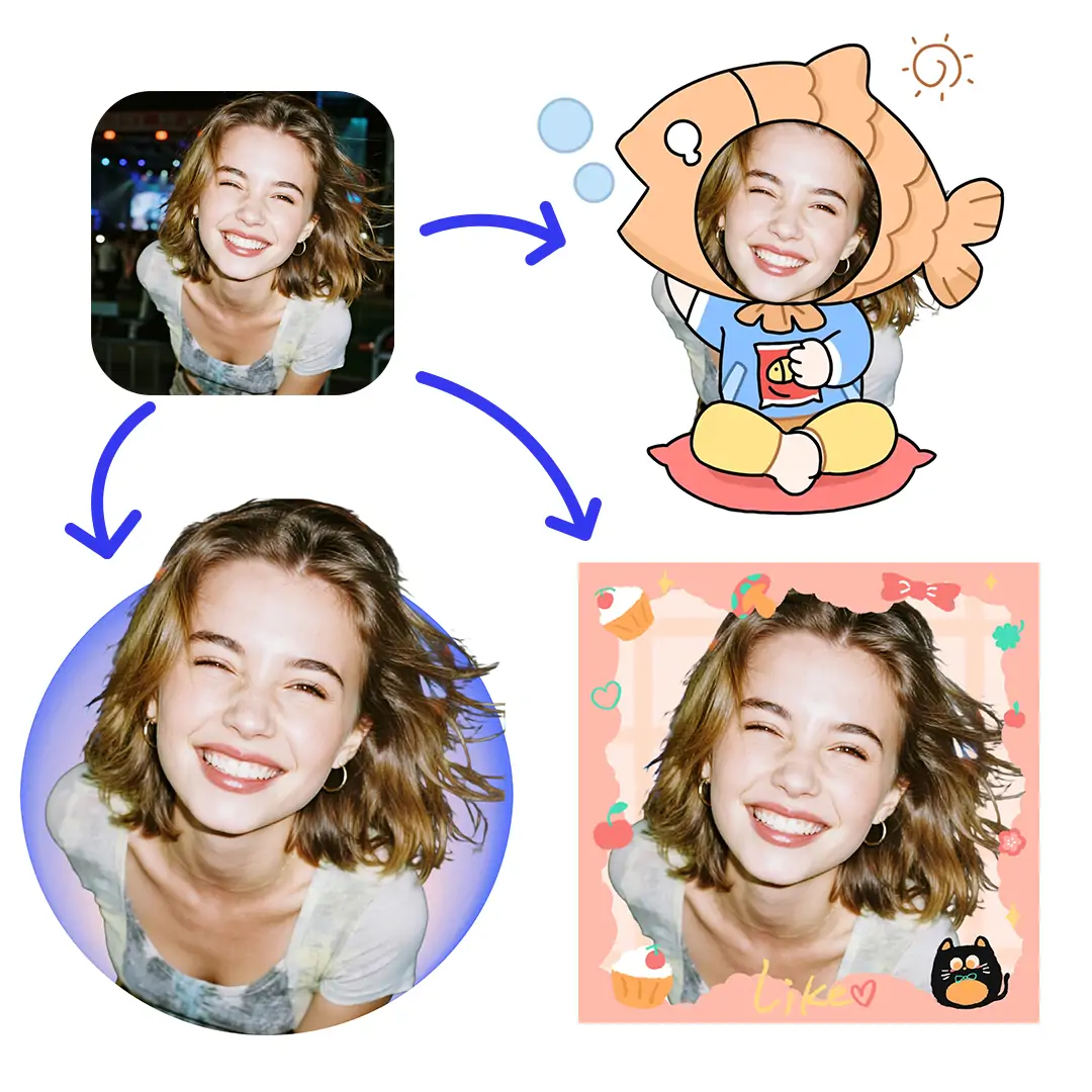 Pokecut provides a variety of avatar templates to create beautiful Discord avatars online.