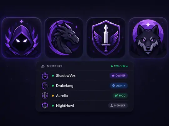 Design a Discord server icon avatar with unified branding