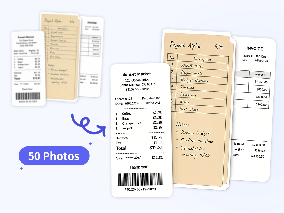 Batch enhance multiple document photos online