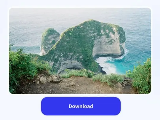 After editing someone out of a picture, click the download button to save the hd result.
