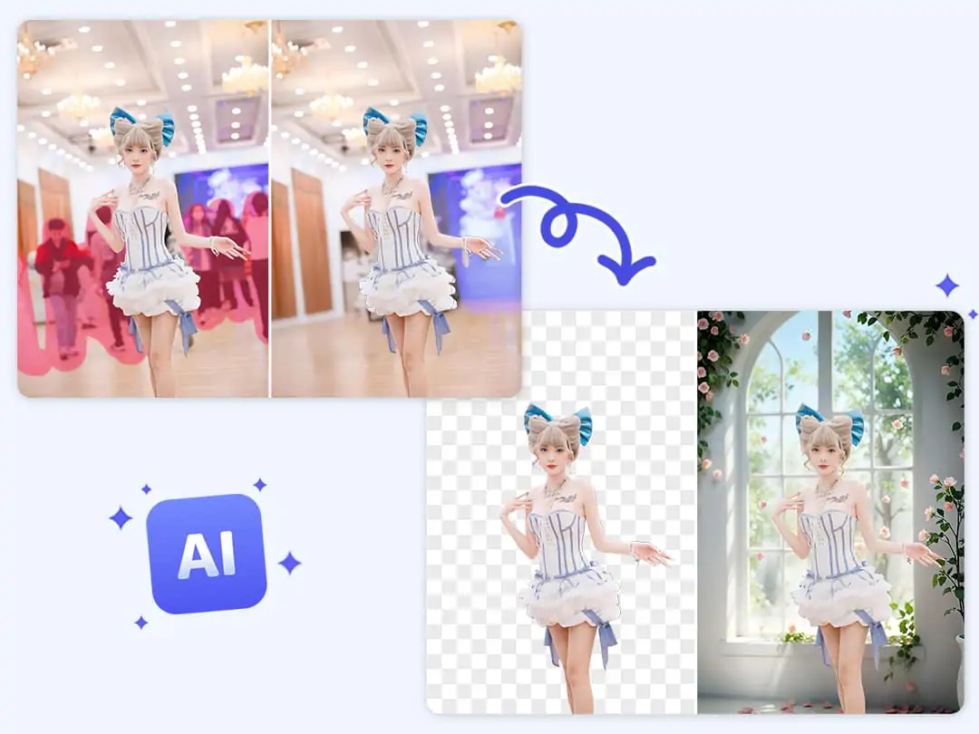 Fitur Pokecut lainnya seperti menghapus objek, menghapus latar belakang, mengganti latar belakang, dan sebagainya
