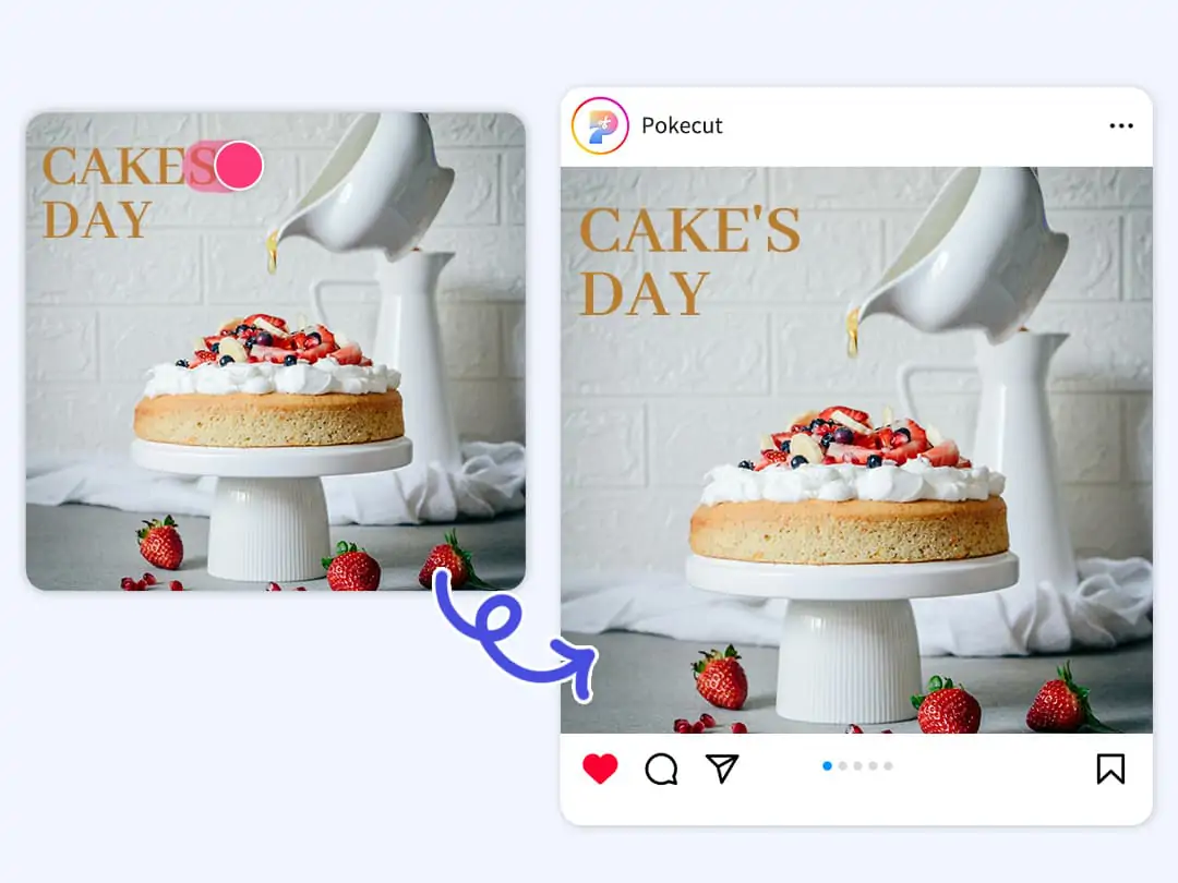 Edit a text in image then share to social media