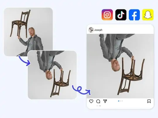 Voltea fotos y publicarlas en redes sociales para obtener más visibilidad.