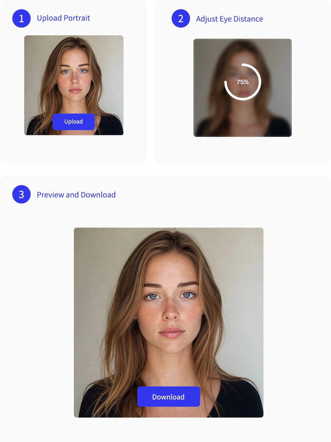 Follow three steps to adjust eye distance online