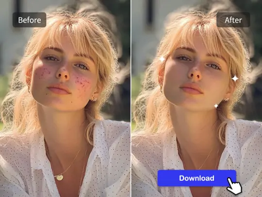 Download your retouched photo after editing..