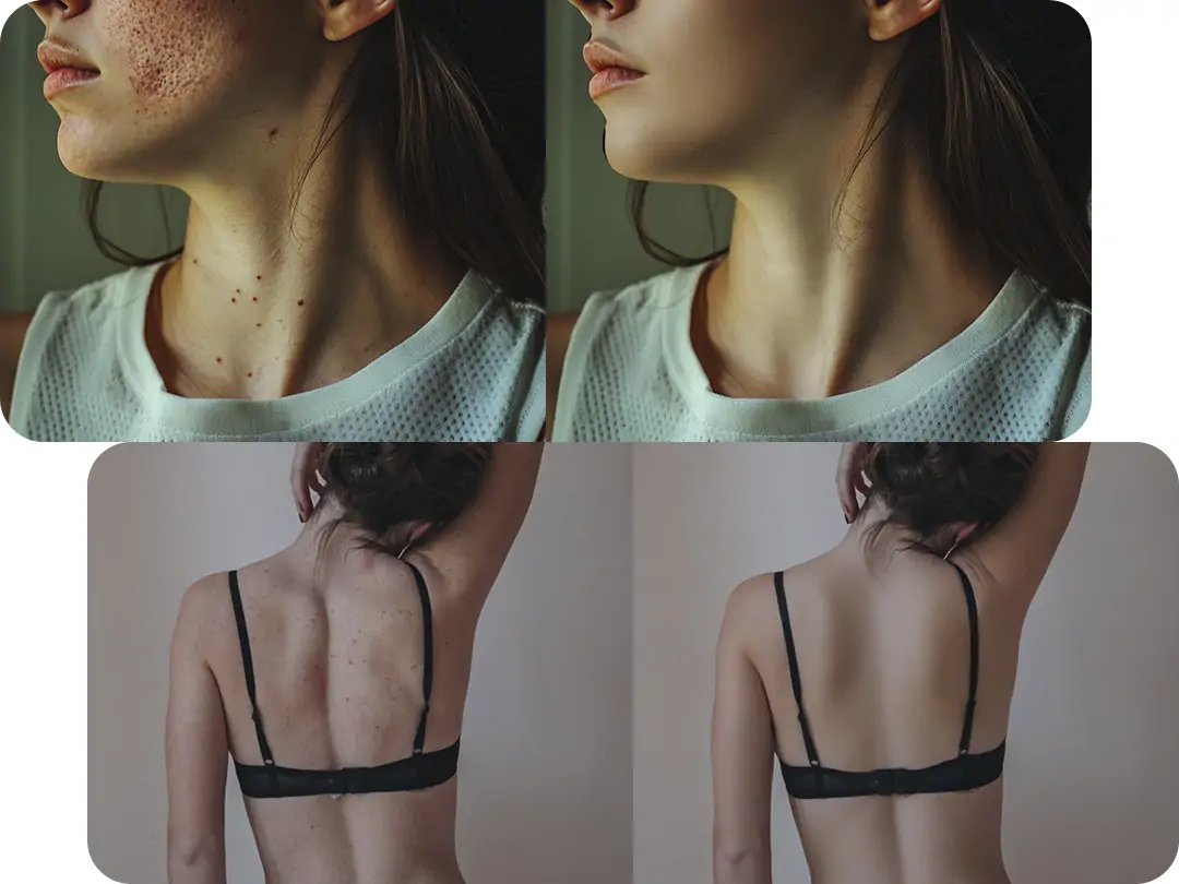 Use Pokecut's Smooth Skin Filter to smooth body