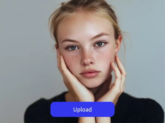 Upload a portrait photo with blemishes.