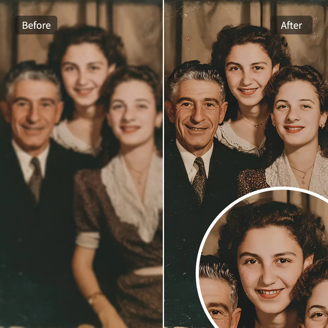 Add artistic fonts to your family photos by family photo editor, creating a unique visual experience