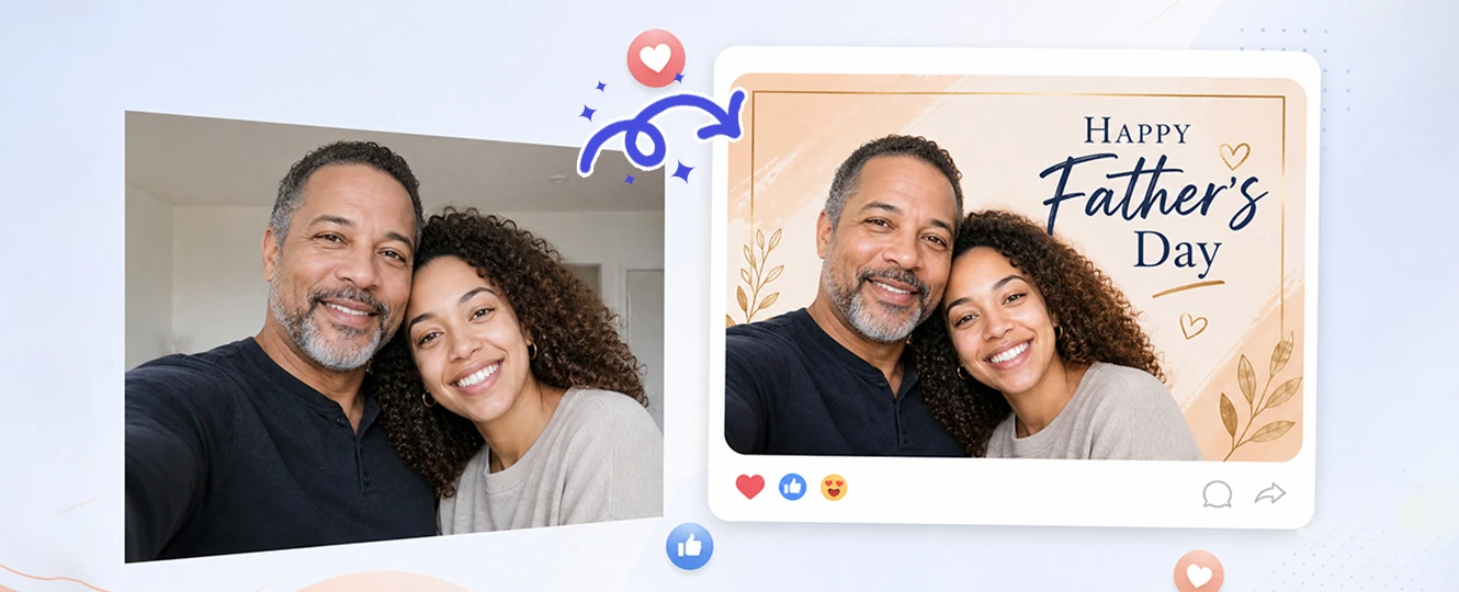 Create a Father's Day social post from a family picture