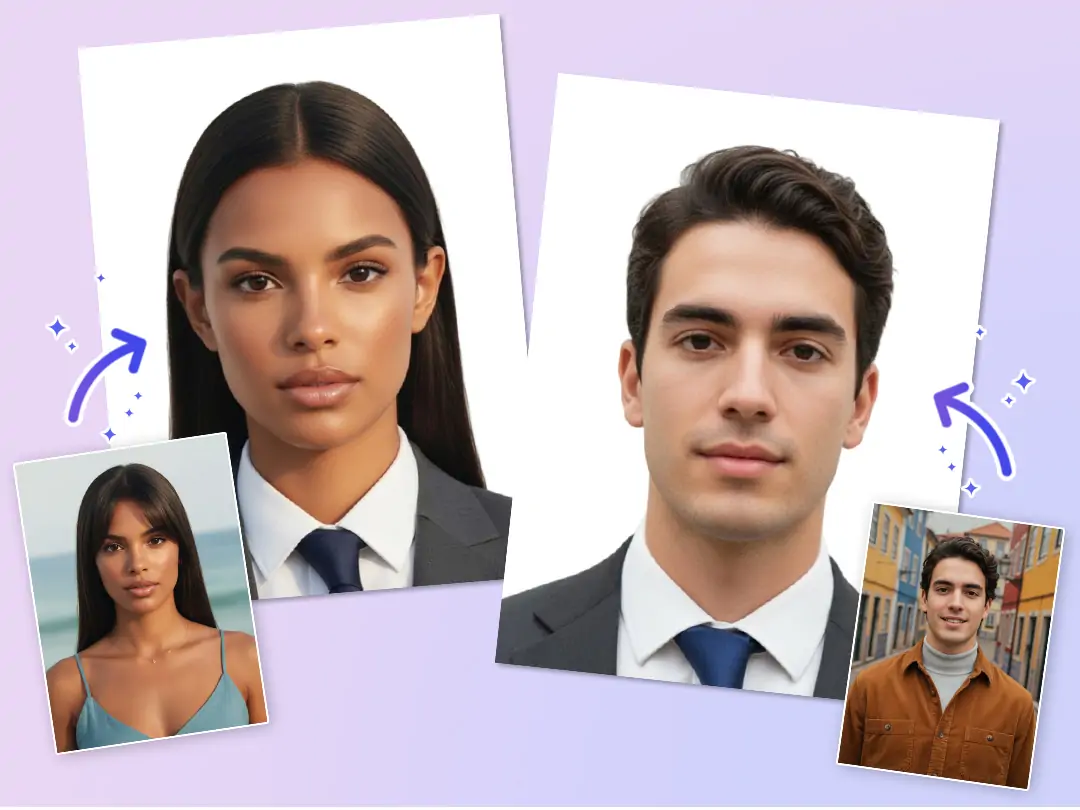 Folha de impressão com várias fotos 3x4