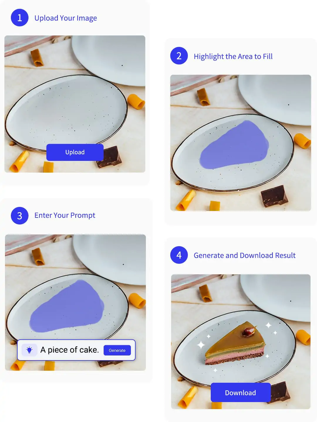 AI generative fill process of Pokecut