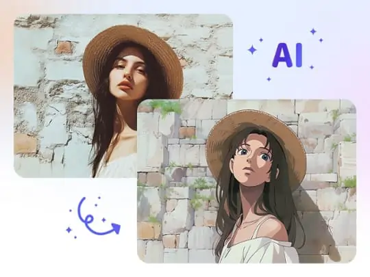 Apply studio ghibli filter with one click.