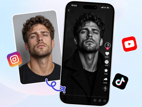 Build a sigma style portrait for social posts