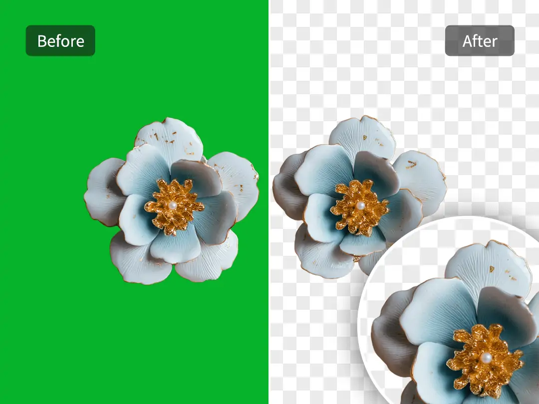 Get green screen removed without harsh edges