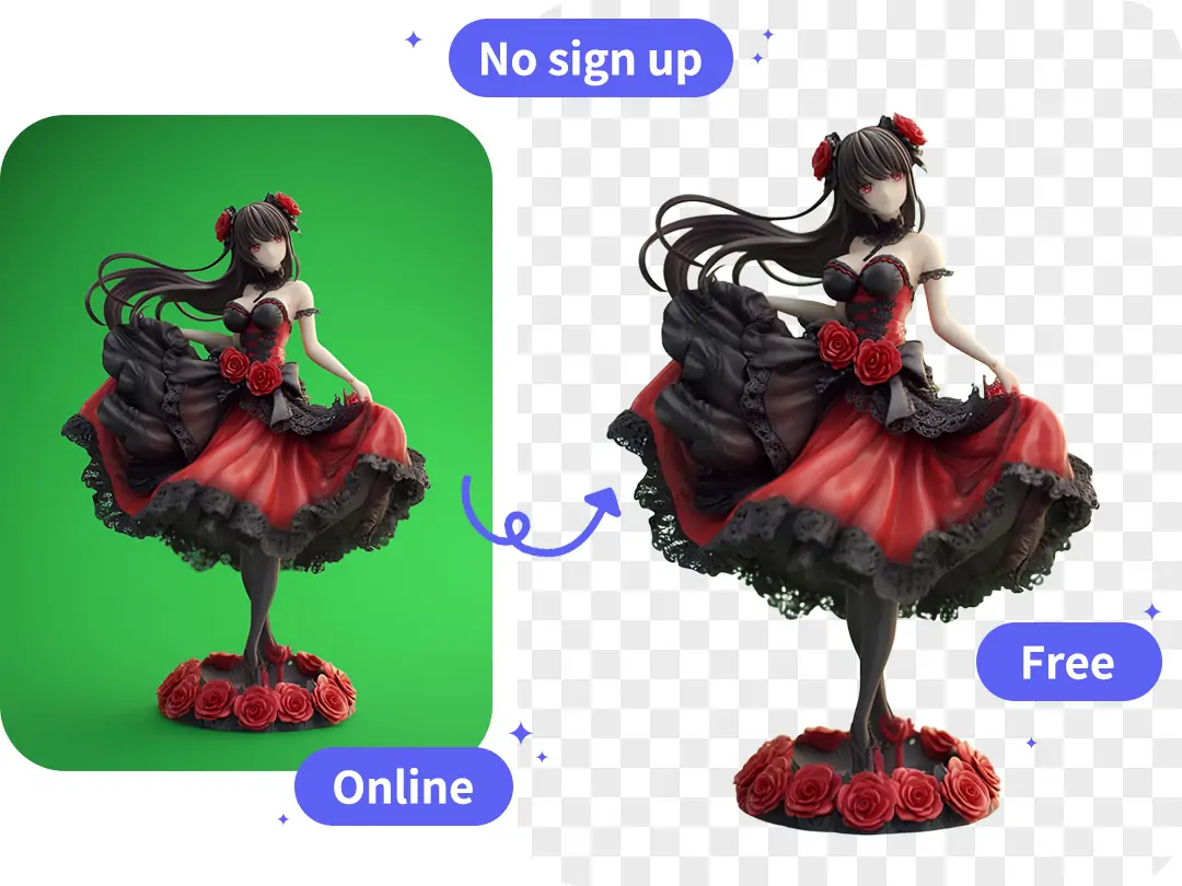 Use online Pokecut to remove pictures with green background for free