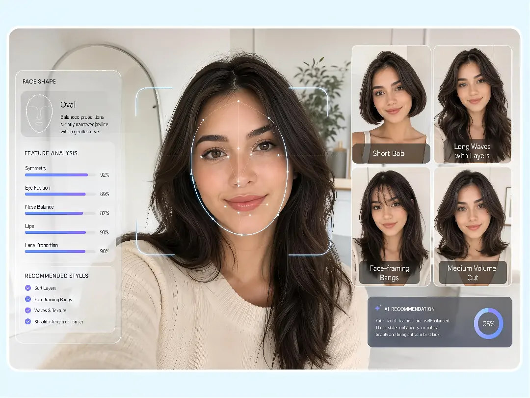 Get personalized hairstyle suggestions with AI face analysis