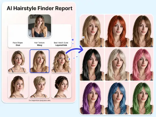 Virtual haircut and hair color testing before salon visit