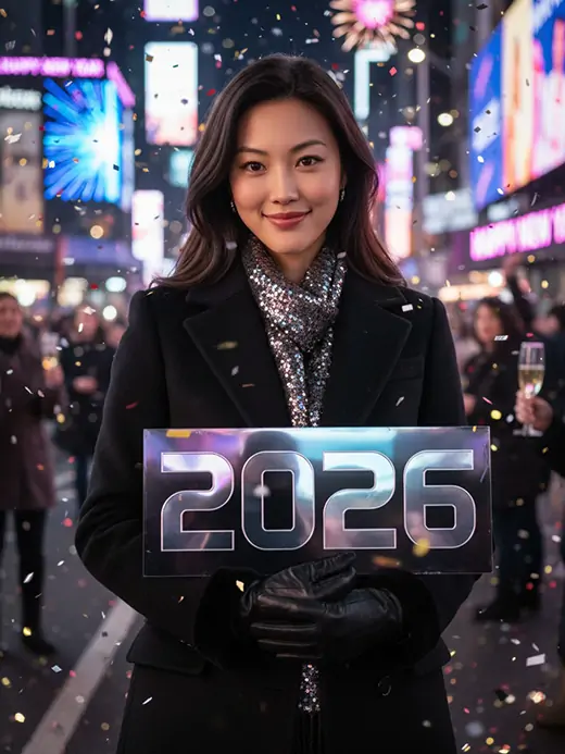 Create new year collage with festive photo layout