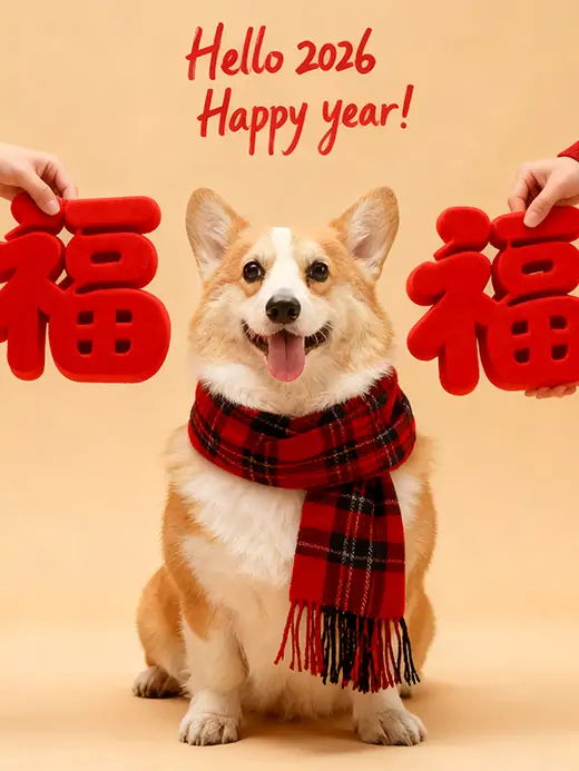 Transform into happy new year 2026 photo with festive outfit