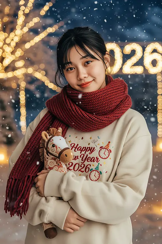 Turn into happy new year hd photo with festive filter