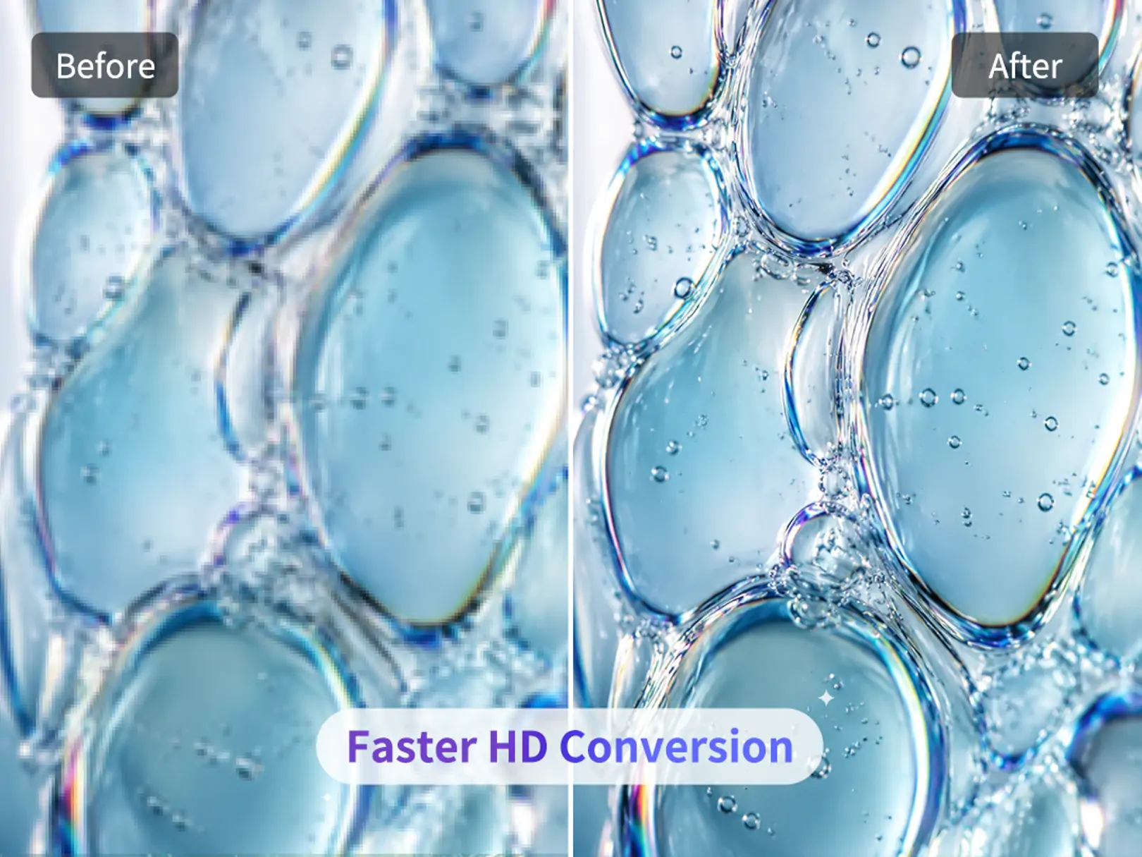 HD photo converter showing a fast enhancement result