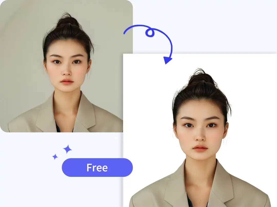 AI-enhanced Hong Kong passport photo with smooth background and clear facial details