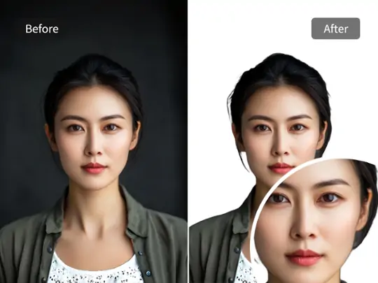 High-resolution hk passport photo with sharp facial details and natural skin tones