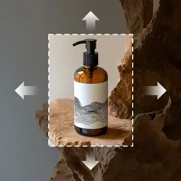 Use AI image extender to expand photo content with AI utpainting technology
