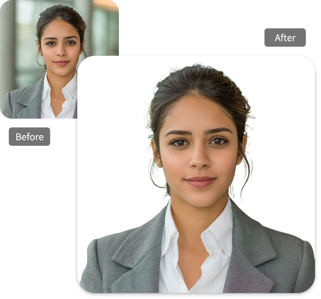 Create passport photos in one click, supporting passport photo sizes of most countries in the world