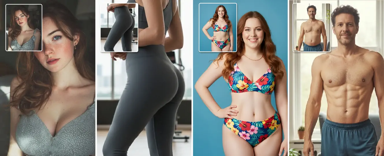 Portrait body proportions refined with AI photo editing