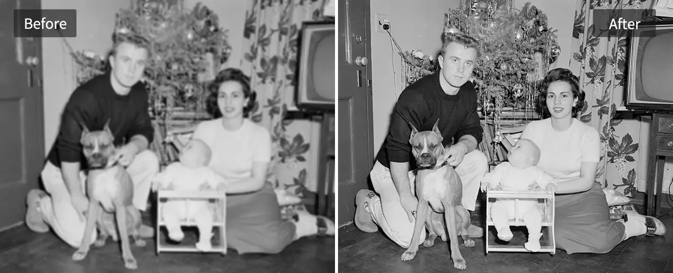 AI image upscaler for improving old photo quality