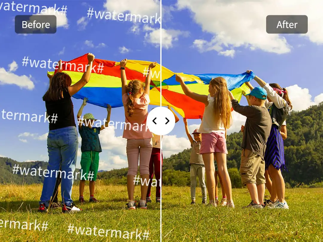 Pokecut's watermark remover from photo for free