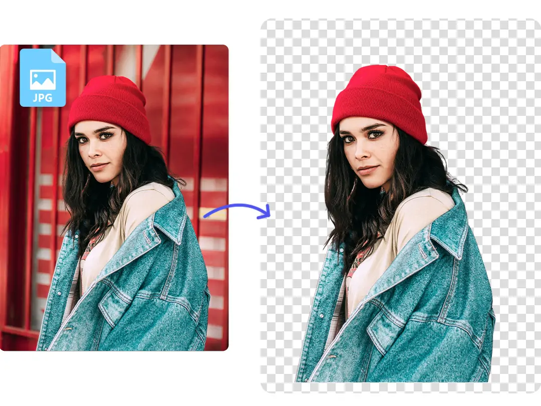 Use AI to make portrait background transparent