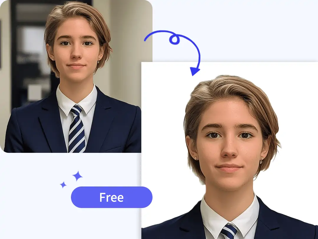 Create professional passport photo for free