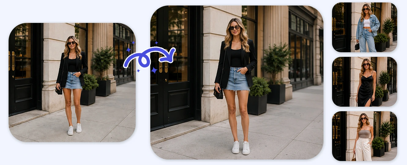 Show your outfit with taller proportions