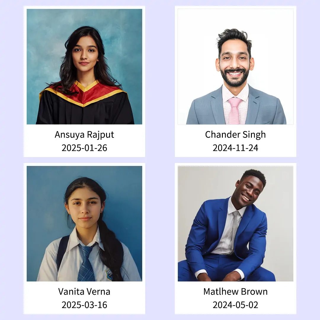 Add name and date on photos for different types of images